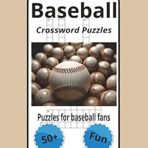 Crossword Puzzles with Easy to Read Print about Baseball for Sports and Baseball Fans